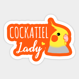 Cockatiel Lady | Cute Doodle Parrot Birb Sticker